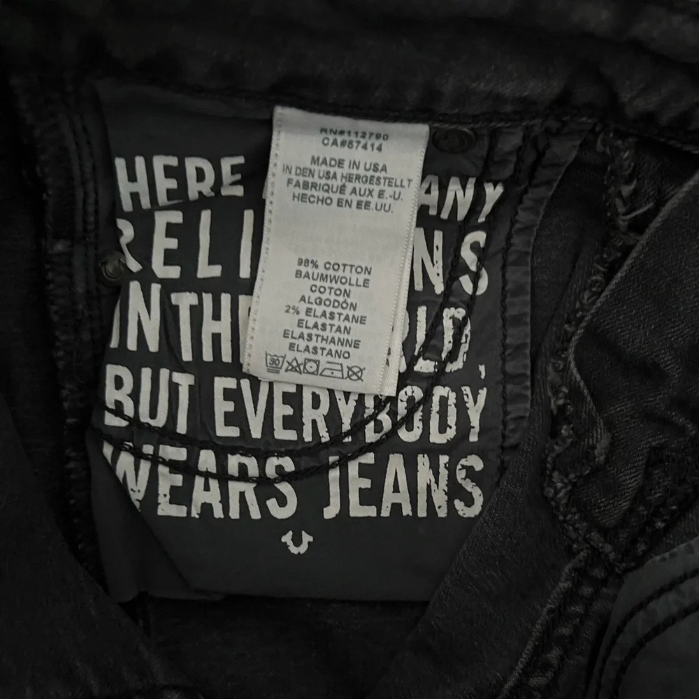 True Religion Mid Rise Super Skinny Jeans – Charcoal – Size 23 - Picture 15 of 15